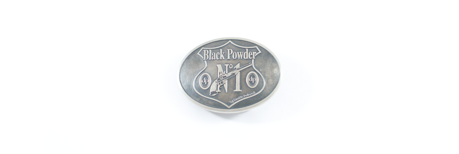 "Black Powder n. 1" silver buckle