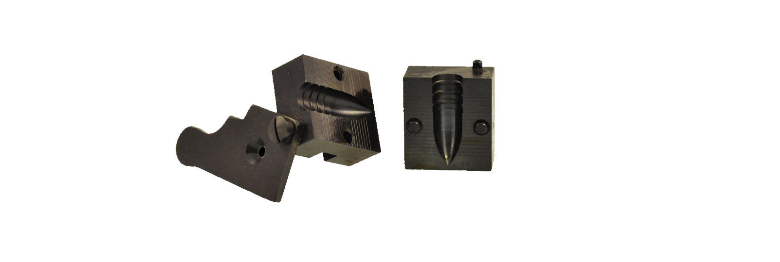 Bullet mould block with 1 cavity - minie' bullet