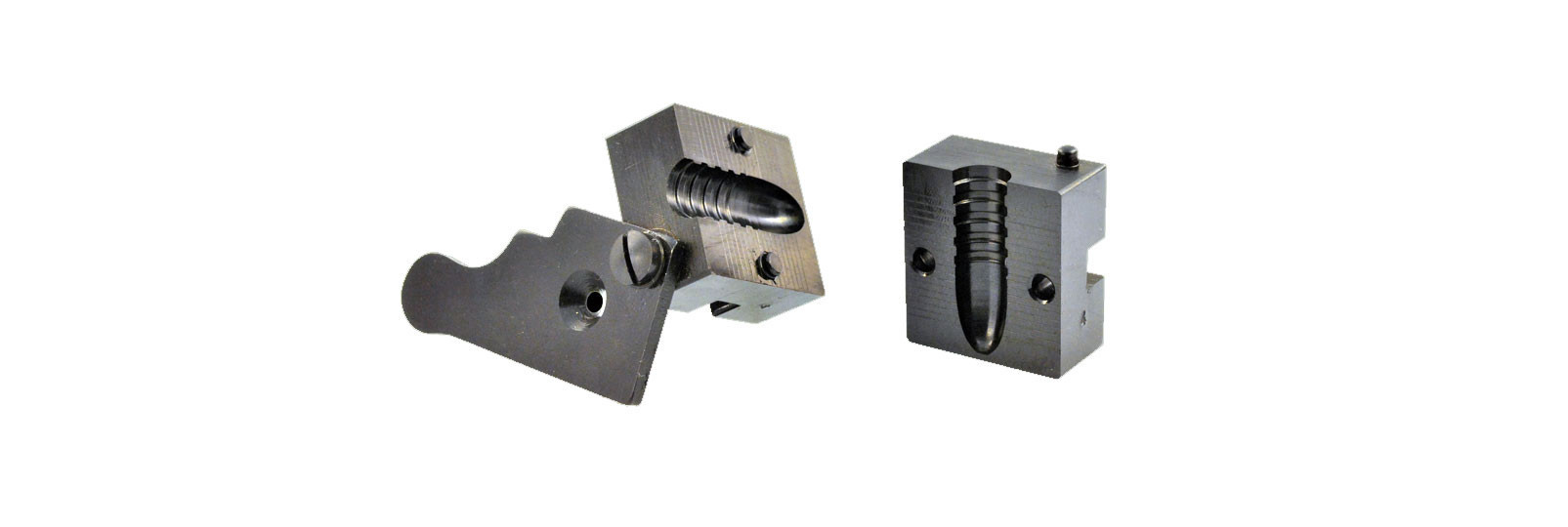 Bullet mould block with 1 cavity - conical bullet