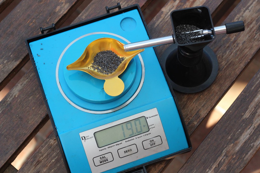 Second step: check the weight on a scale